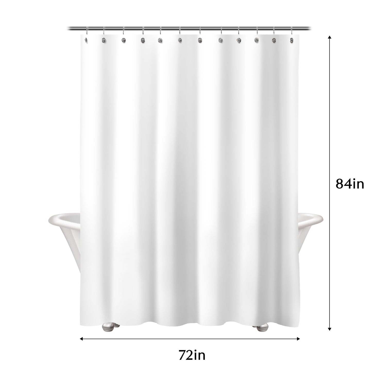 Sunlit Designer Popular Shower Curtain, Ombre Blue Fabric Contemporary Shower Curtains for Bathroom Décor
