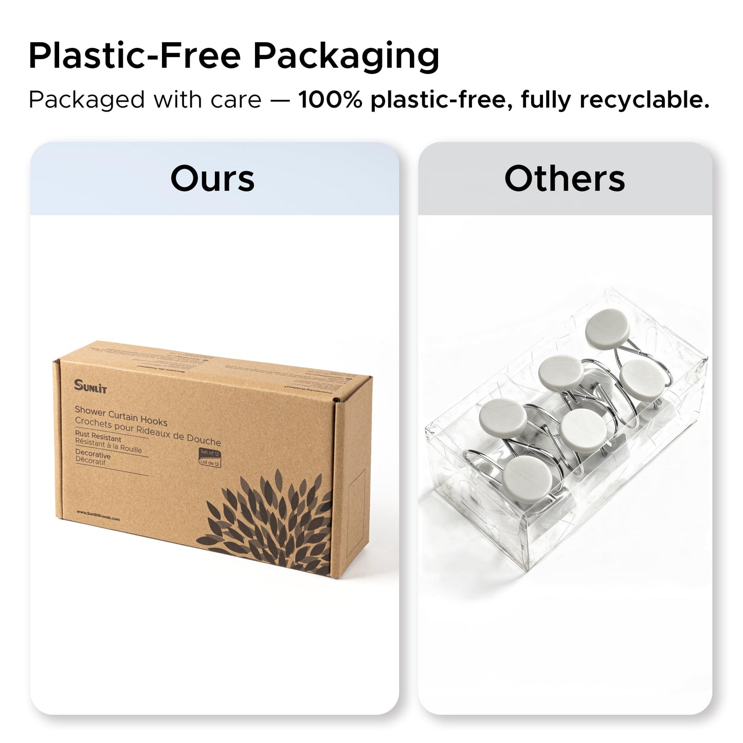 Sunlit Christmas Shower Curtain Hooks, Vintage Red Truck with Snow Xmas Tree Shower Curtain Rings, Resin, Rustic Farmhouse Christmas Decor, Winter Bathroom Decoration, Set of 12