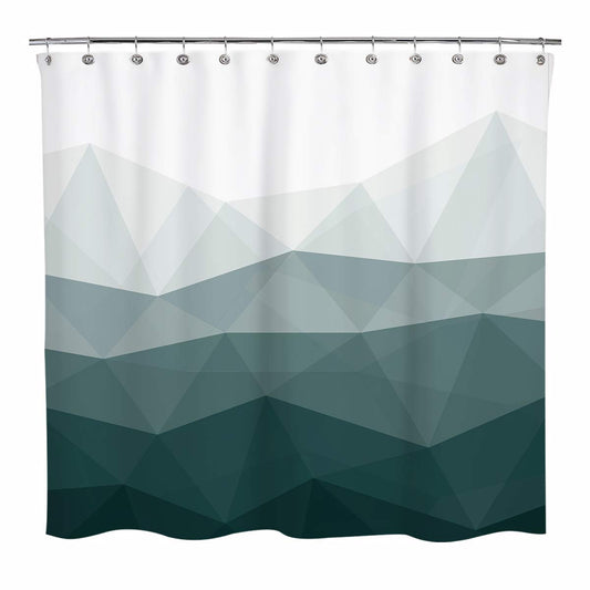 Sunlit Designer Popular Shower Curtain, Ombre Blue Fabric Contemporary Shower Curtains for Bathroom Décor