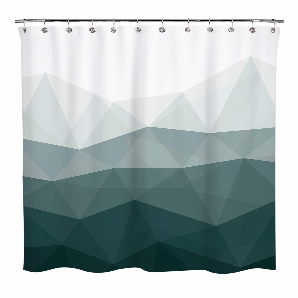Sunlit Designer Popular Shower Curtain, Ombre Blue Fabric Contemporary Shower Curtains for Bathroom Décor