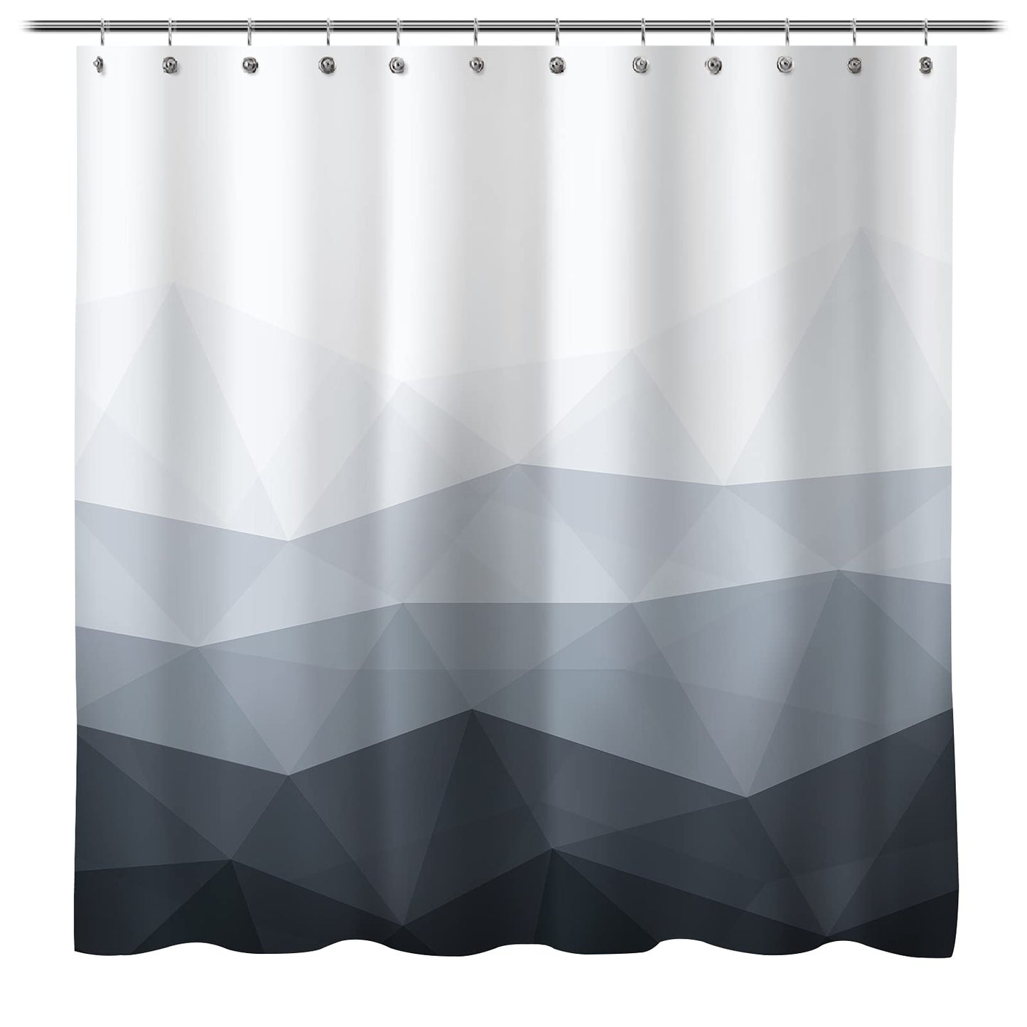 Sunlit Designer Popular Shower Curtain, Ombre Blue Fabric Contemporary Shower Curtains for Bathroom Décor
