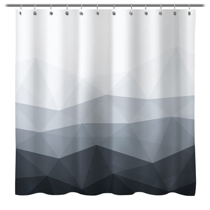 Sunlit Designer Popular Shower Curtain, Ombre Blue Fabric Contemporary Shower Curtains for Bathroom Décor