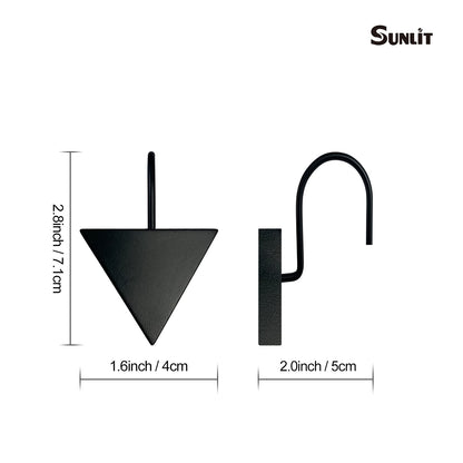 Sunlit Arch Shower Curtain Hooks, Decorative Bathroom Curtain Rings, Green
