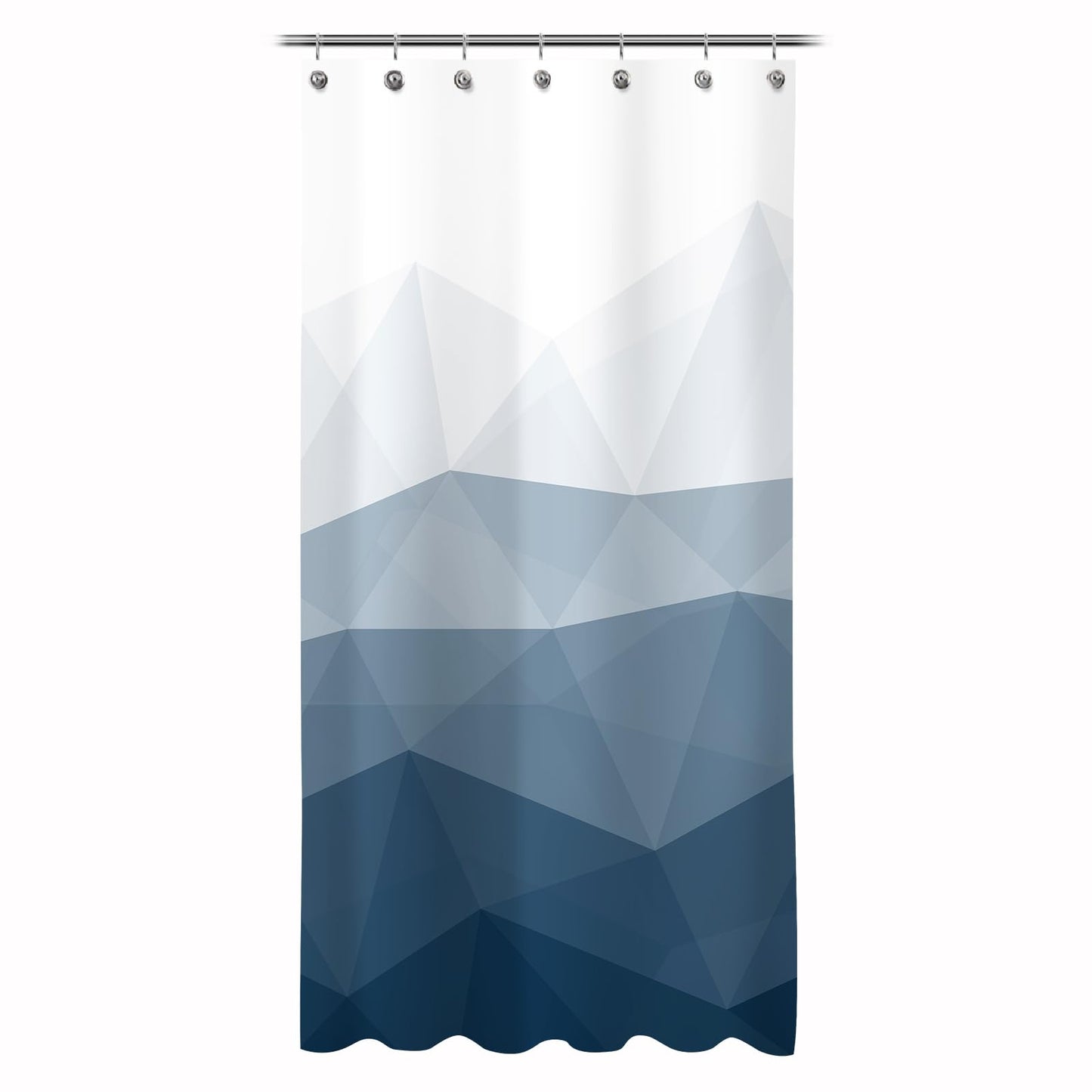 Sunlit Designer Popular Shower Curtain, Ombre Blue Fabric Contemporary Shower Curtains for Bathroom Décor