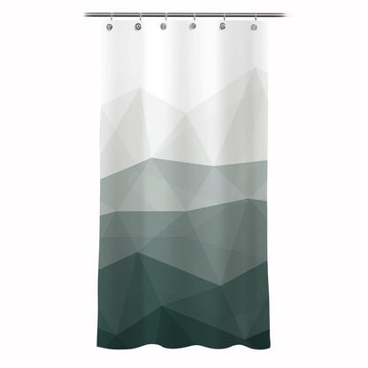 Sunlit Designer Popular Shower Curtain, Ombre Blue Fabric Contemporary Shower Curtains for Bathroom Décor