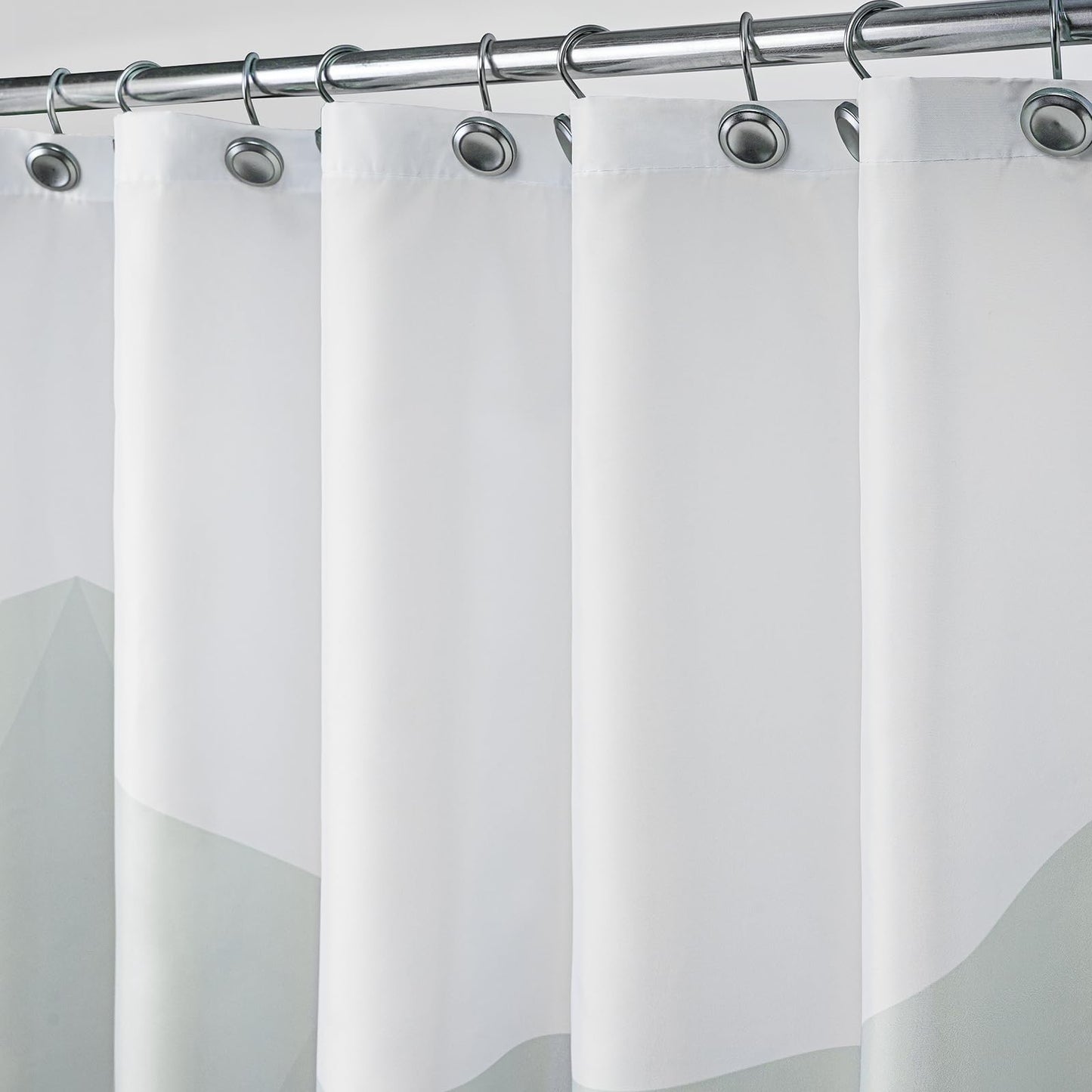 Sunlit Designer Popular Shower Curtain, Ombre Blue Fabric Contemporary Shower Curtains for Bathroom Décor