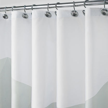 Sunlit Designer Popular Shower Curtain, Ombre Blue Fabric Contemporary Shower Curtains for Bathroom Décor