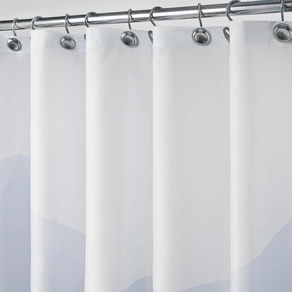 Sunlit Designer Popular Shower Curtain, Ombre Blue Fabric Contemporary Shower Curtains for Bathroom Décor