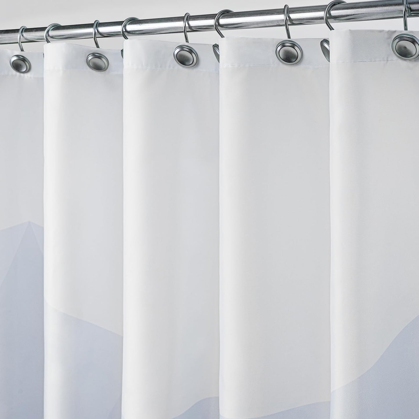 Sunlit Designer Popular Shower Curtain, Ombre Blue Fabric Contemporary Shower Curtains for Bathroom Décor