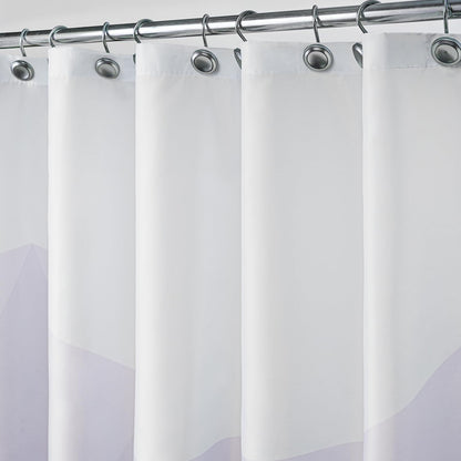 Sunlit Designer Popular Shower Curtain, Ombre Blue Fabric Contemporary Shower Curtains for Bathroom Décor