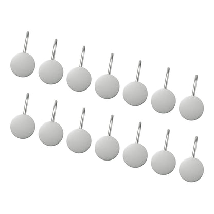 Sunlit Gold Shower Curtain Hooks, Round Metal Home Decorative Shower Curtain Rings for Bathroom, Modern Shower Curtain Hangers Bathroom Accessories, Set of 12