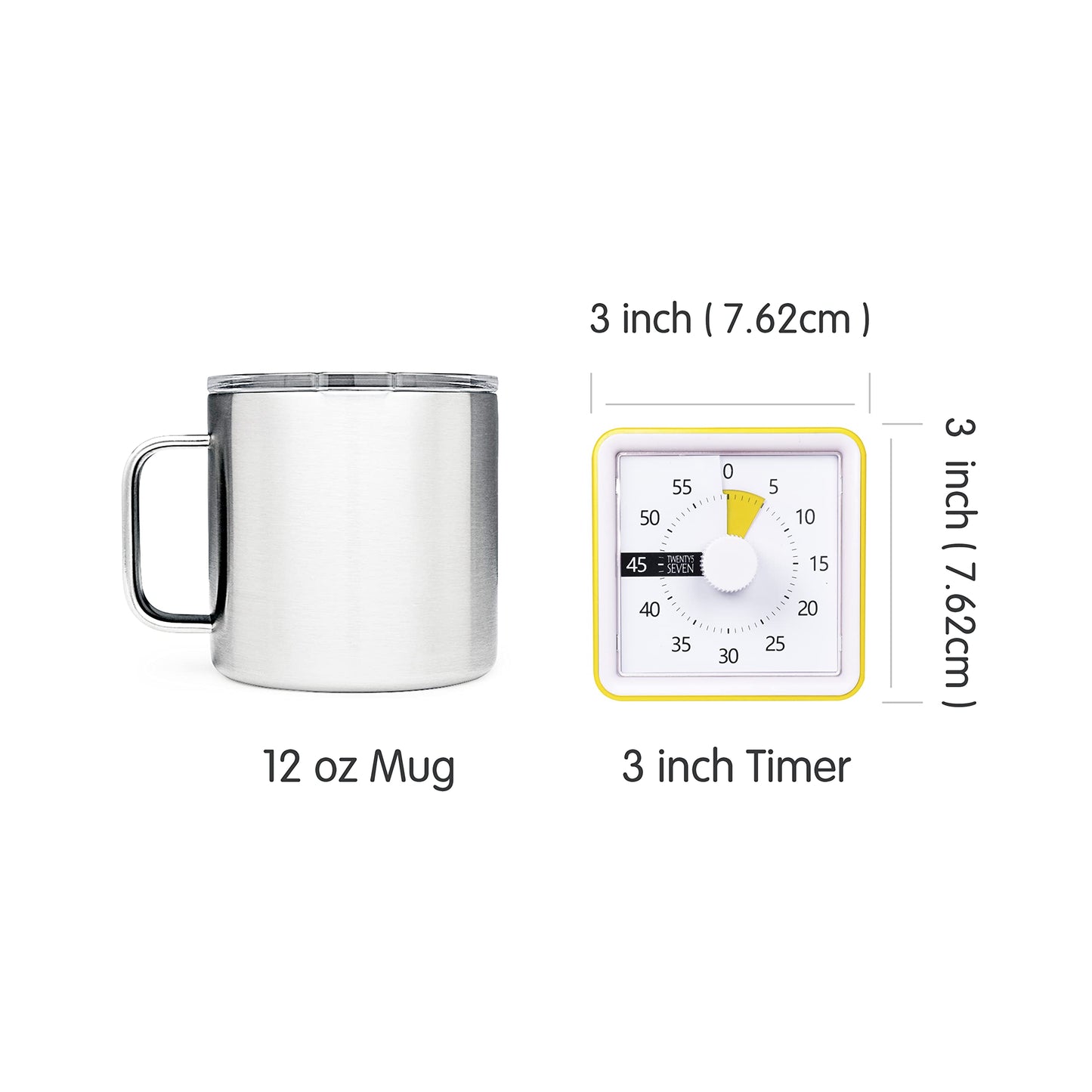 Visual Timer with Protective Case, 60-Minute Countdown Timer for Kids Autism ADHD Classroom Home Office, Countdown Clock for Teaching Work Meeting Time Management, Navy Blue/Colorful