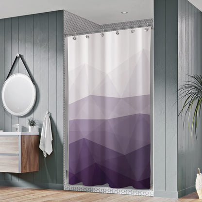 Sunlit Designer Popular Shower Curtain, Ombre Blue Fabric Contemporary Shower Curtains for Bathroom Décor