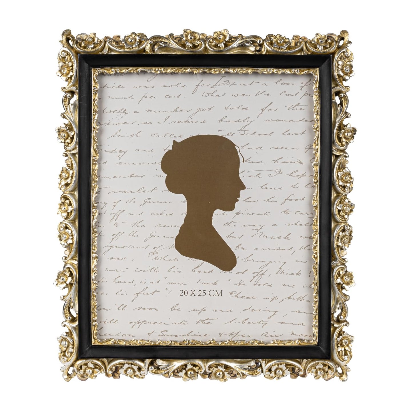 Sunlit Vintage Picture Frame 5x7 Inch, Luxury Antique Photo Frames with Glass Front, Photo Display, Tabletop Wall Hanging, Gift Ideas, Gold and Brown