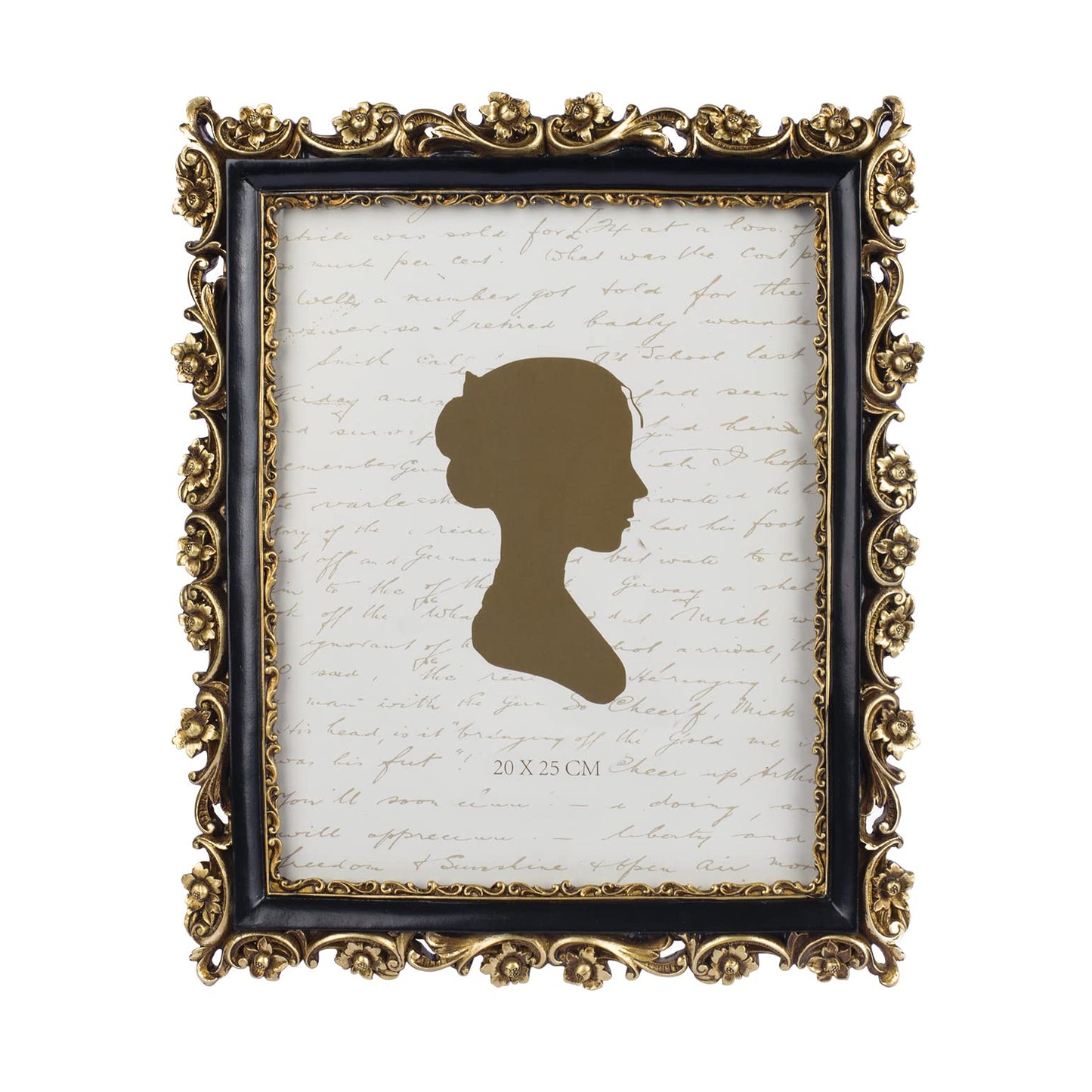 Sunlit Vintage Picture Frame 5x7 Inch, Luxury Antique Photo Frames with Glass Front, Photo Display, Tabletop Wall Hanging, Gift Ideas, Gold and Brown
