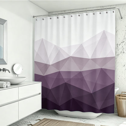 Sunlit Designer Popular Shower Curtain, Ombre Blue Fabric Contemporary Shower Curtains for Bathroom Décor