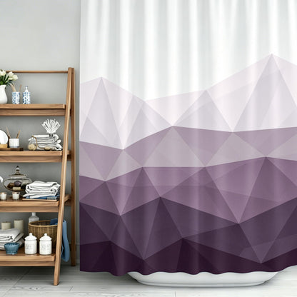 Sunlit Designer Popular Shower Curtain, Ombre Blue Fabric Contemporary Shower Curtains for Bathroom Décor