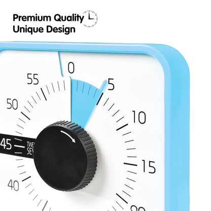 TWENTY5 SEVEN Countdown Timer 7.5 inch; 60 Minute 1 Hour Visual Timer – Classroom Teaching Tool Office Meeting, Mechanical Countdown Clock for Kids Exam Time Management Magnetic, Colorful