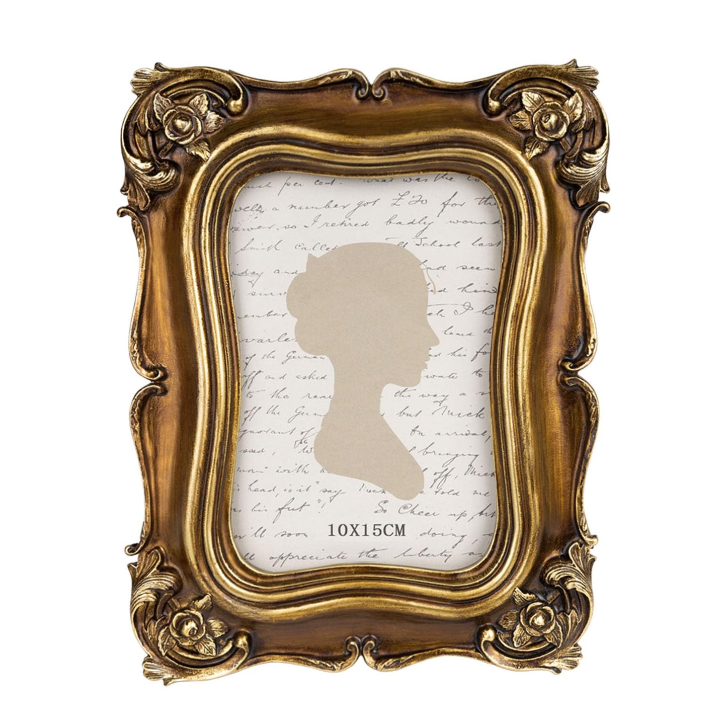 Sunlit Vintage Small Picture Frame 2.5x3.5 Inch, Antique Mini Polaroid Photo Frames with Glass Front, Luxury Wallet Size Picture Frames, Tiny Photo Frames Display Tabletop Wall Hanging Gift Ideas, Gold