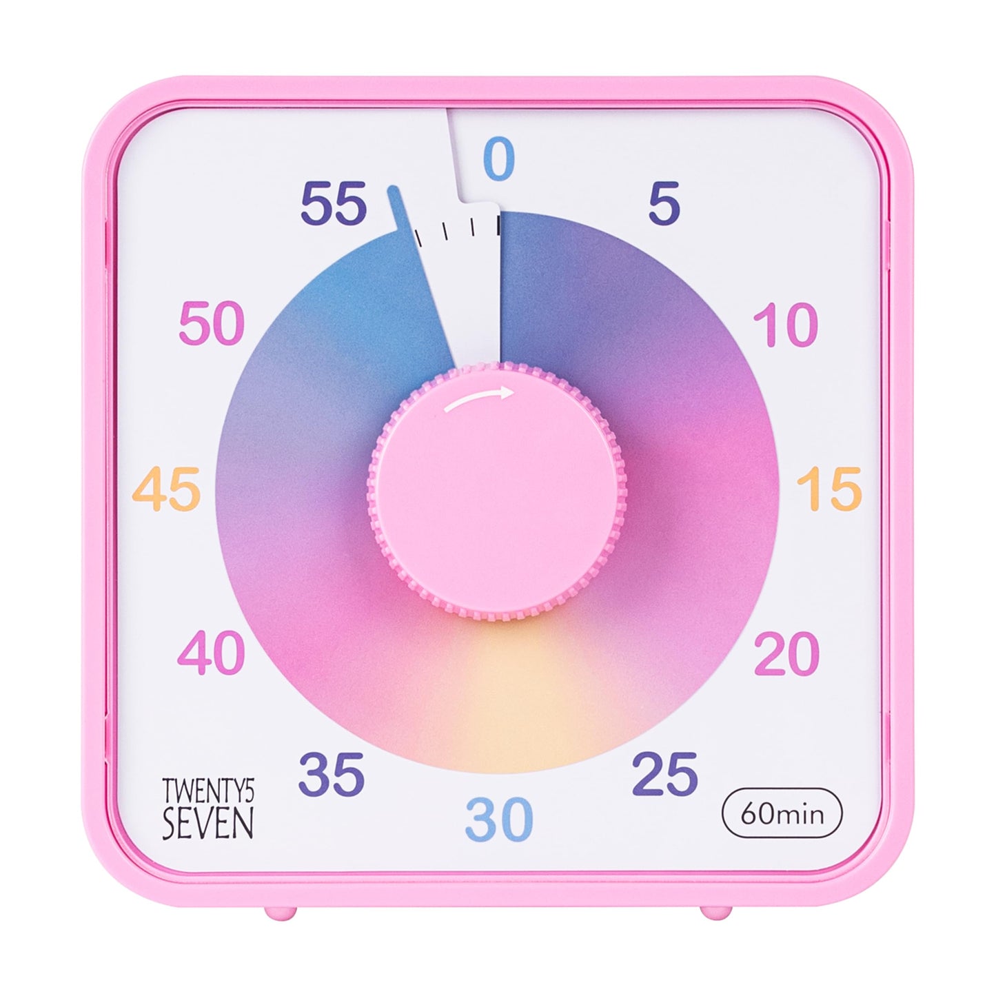 TWENTY5 SEVEN Countdown Timer 7.5 inch; 60 Minute 1 Hour Visual Timer – Classroom Teaching Tool Office Meeting, Mechanical Countdown Clock for Kids Exam Time Management Magnetic, Colorful