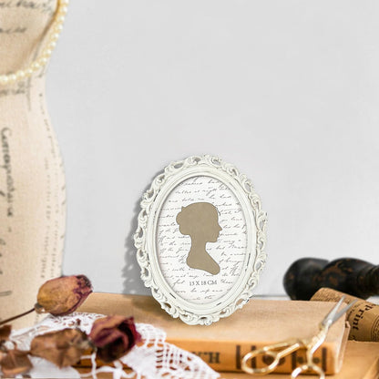 Sunlit Vintage Picture Frame 4x6 Inch, Oval Antique Photo Frames with Glass Front, Luxury Photo Display, Tabletop Wall Hanging, Gift Ideas, Golden Brown