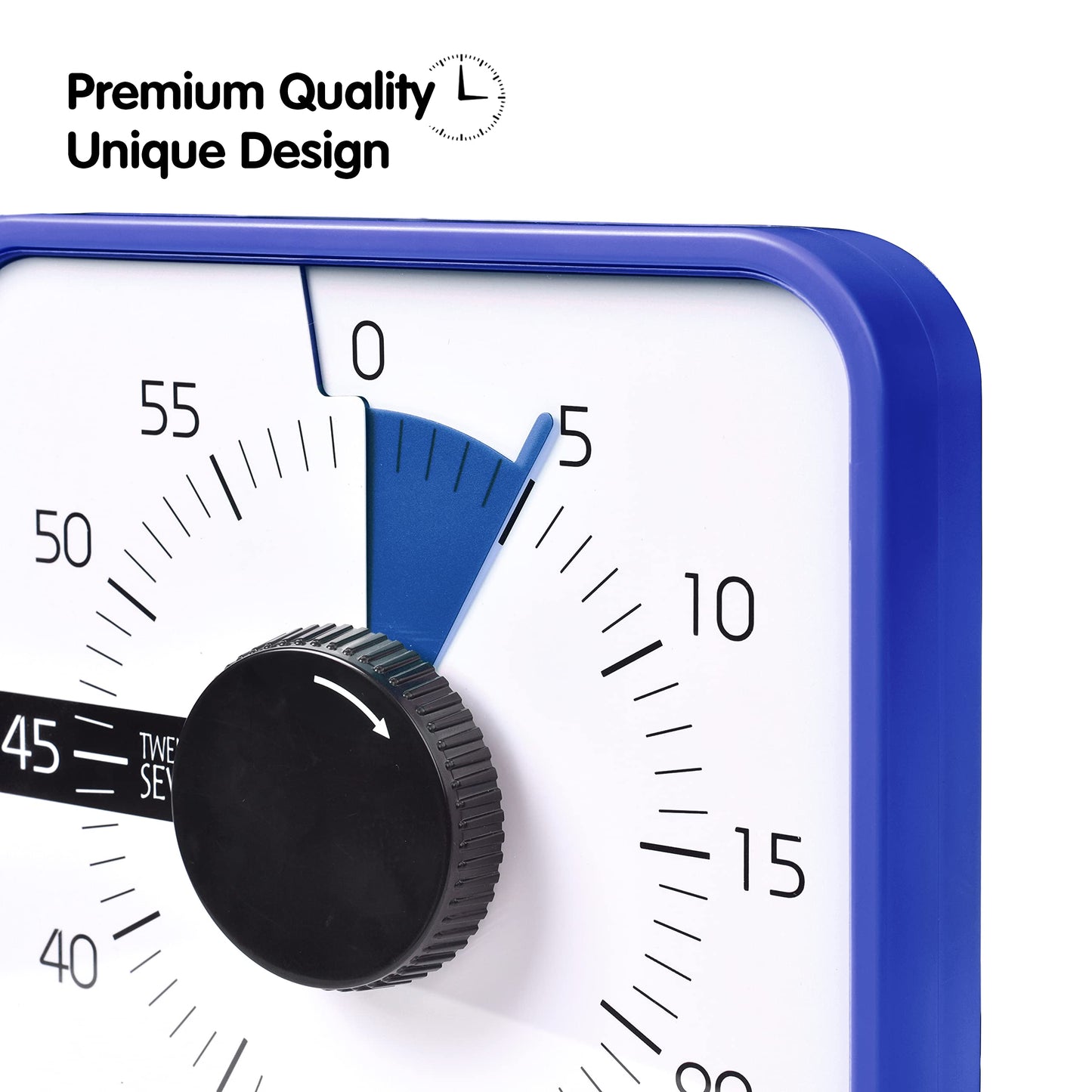 Visual Timer 7.5 inch, 60-Minute Countdown Timer for Kids Classroom Teaching Tool Office Meeting, Mechanical Countdown Clock for Exam Time Management Magnetic Kitchen Timer, Purple