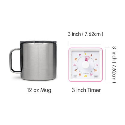 Visual Timer with Protective Case, 60-Minute Countdown Timer for Kids Autism ADHD Classroom Home Office, Countdown Clock for Teaching Work Meeting Time Management, Navy Blue/Colorful