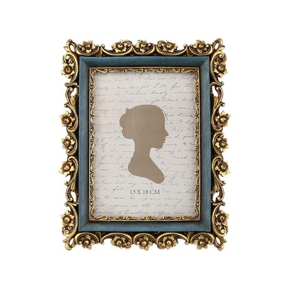 Sunlit Vintage Picture Frame 5x7 Inch, Luxury Antique Photo Frames with Glass Front, Photo Display, Tabletop Wall Hanging, Gift Ideas, Gold and Brown