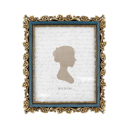 Sunlit Vintage Picture Frame 5x7 Inch, Luxury Antique Photo Frames with Glass Front, Photo Display, Tabletop Wall Hanging, Gift Ideas, Gold and Brown