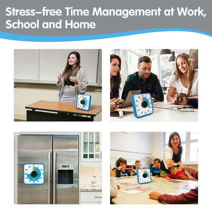 TWENTY5 SEVEN Countdown Timer 7.5 inch; 60 Minute 1 Hour Visual Timer – Classroom Teaching Tool Office Meeting, Mechanical Countdown Clock for Kids Exam Time Management Magnetic, Colorful