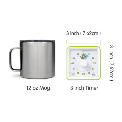 Visual Timer with Protective Case, 60-Minute Countdown Timer for Kids Autism ADHD Classroom Home Office, Countdown Clock for Teaching Work Meeting Time Management, Navy Blue/Colorful