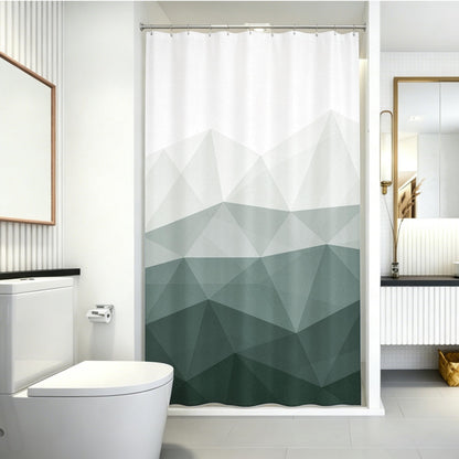 Sunlit Designer Popular Shower Curtain, Ombre Blue Fabric Contemporary Shower Curtains for Bathroom Décor