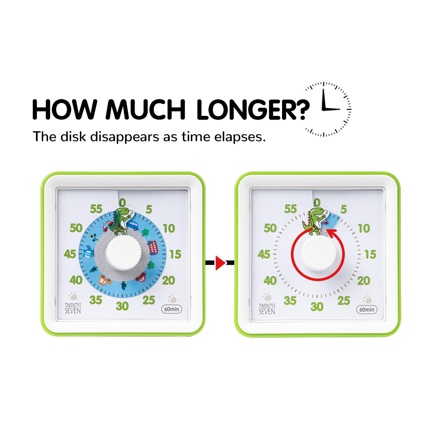 Visual Timer with Protective Case, 60-Minute Countdown Timer for Kids Autism ADHD Classroom Home Office, Countdown Clock for Teaching Work Meeting Time Management, Navy Blue/Colorful