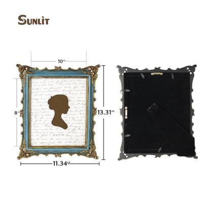 Sunlit Vintage Picture Frame 4x4 Inch, Luxury Antique Square Photo Frames with Glass Front, Photo Display, Tabletop Wall Hanging, Gift Ideas, Bronze Gold