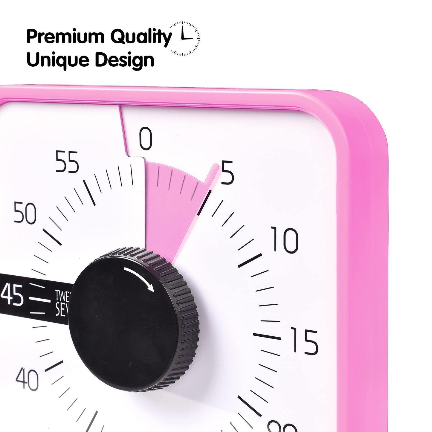 TWENTY5 SEVEN Countdown Timer 7.5 inch; 60 Minute 1 Hour Visual Timer – Classroom Teaching Tool Office Meeting, Mechanical Countdown Clock for Kids Exam Time Management Magnetic, Colorful
