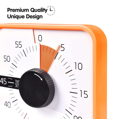 Visual Timer 7.5 inch, 60-Minute Countdown Timer for Kids Classroom Teaching Tool Office Meeting, Mechanical Countdown Clock for Exam Time Management Magnetic Kitchen Timer, Purple