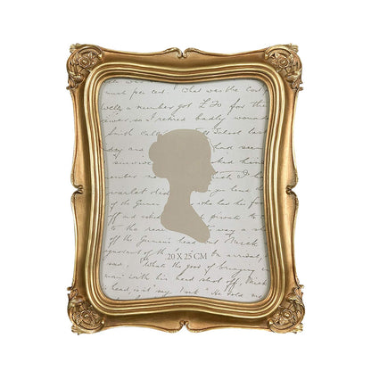 Sunlit Vintage Small Picture Frame 2.5x3.5 Inch, Antique Mini Polaroid Photo Frames with Glass Front, Luxury Wallet Size Picture Frames, Tiny Photo Frames Display Tabletop Wall Hanging Gift Ideas, Gold