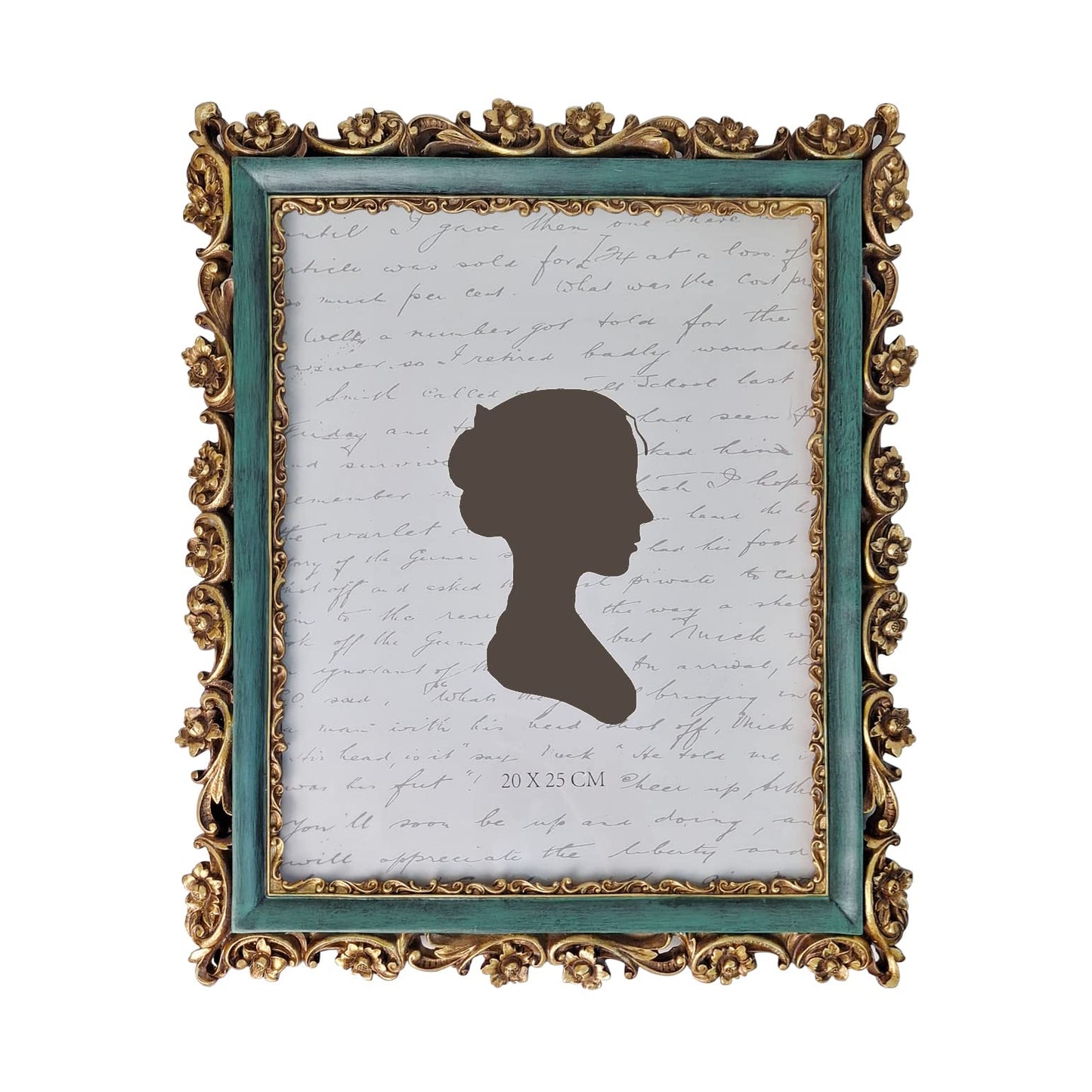Sunlit Vintage Picture Frame 5x7 Inch, Luxury Antique Photo Frames with Glass Front, Photo Display, Tabletop Wall Hanging, Gift Ideas, Gold and Brown