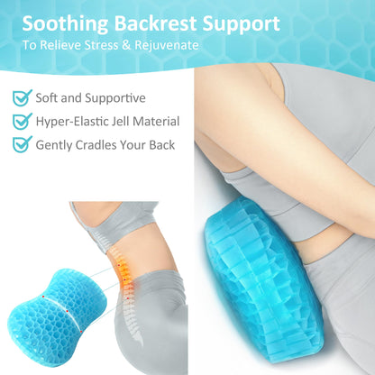 Bath Jello Gel Bath Pillow – Ergonomic Lumbar Support for Bathtub Comfort