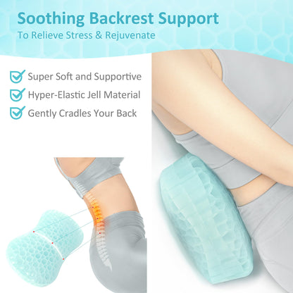Bath Jello Gel Bath Pillow – Ergonomic Lumbar Support for Bathtub Comfort