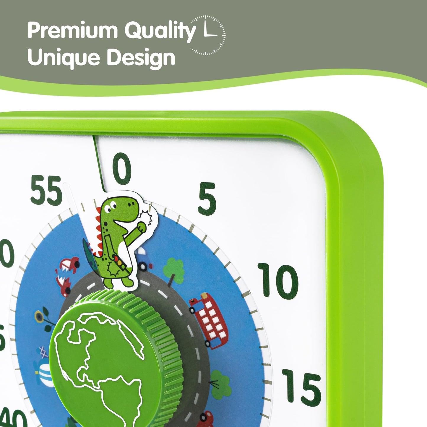 Visual Timer 7.5 inch, 60-Minute Countdown Timer for Kids Classroom Teaching Tool Office Meeting, Mechanical Countdown Clock for Exam Time Management Magnetic Kitchen Timer, Purple