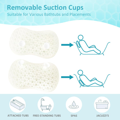 Bath Jello Gel Bath Pillow – Ergonomic Lumbar Support for Bathtub Comfort