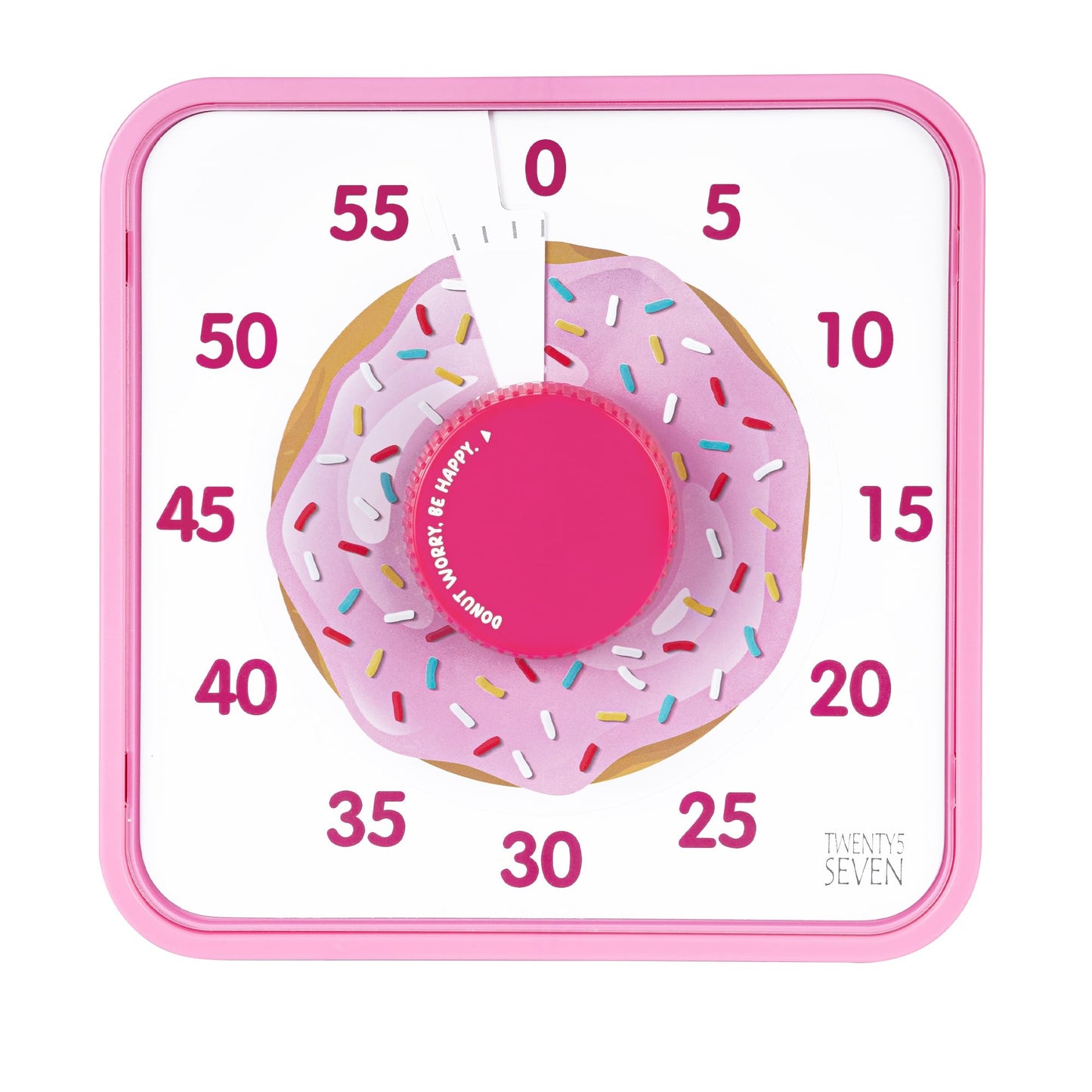 TWENTY5 SEVEN Countdown Timer 7.5 inch; 60 Minute 1 Hour Visual Timer – Classroom Teaching Tool Office Meeting, Mechanical Countdown Clock for Kids Exam Time Management Magnetic, Colorful