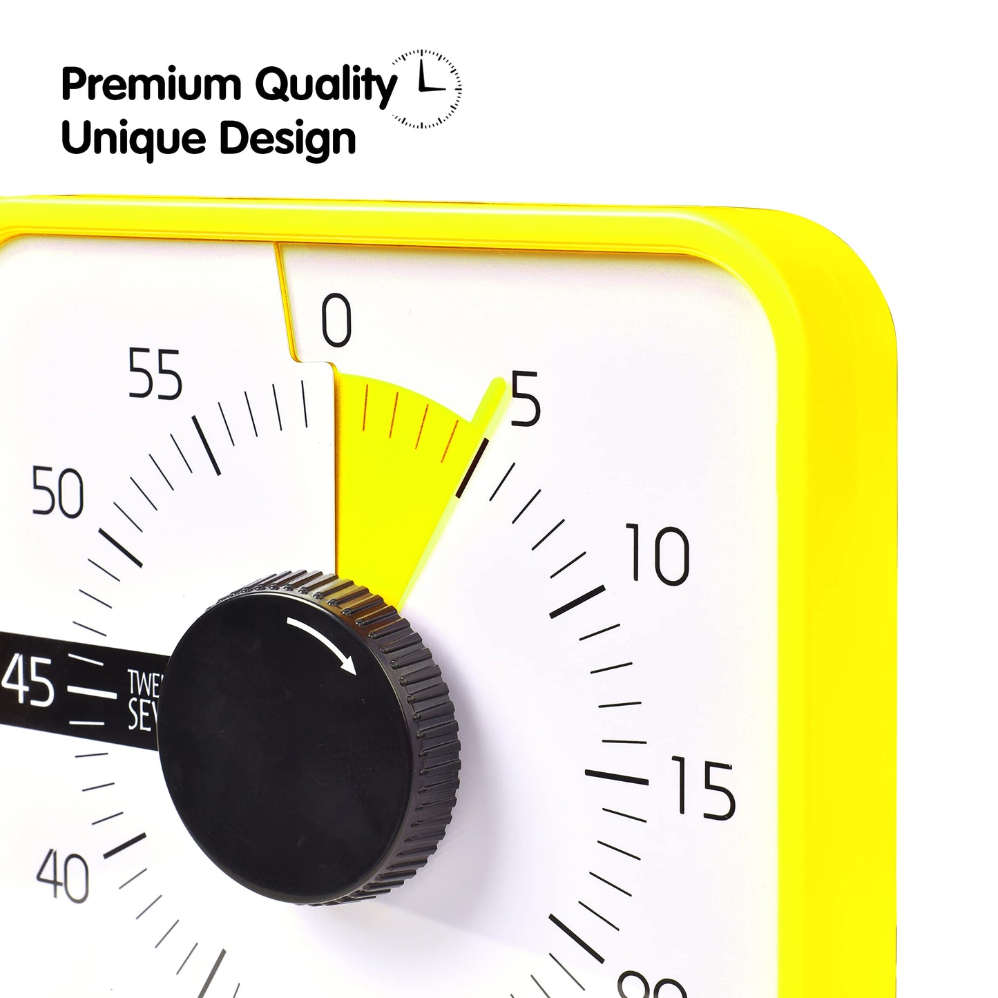 TWENTY5 SEVEN Countdown Timer 7.5 inch; 60 Minute 1 Hour Visual Timer – Classroom Teaching Tool Office Meeting, Mechanical Countdown Clock for Kids Exam Time Management Magnetic, Colorful