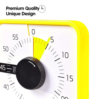TWENTY5 SEVEN Countdown Timer 7.5 inch; 60 Minute 1 Hour Visual Timer – Classroom Teaching Tool Office Meeting, Mechanical Countdown Clock for Kids Exam Time Management Magnetic, Colorful