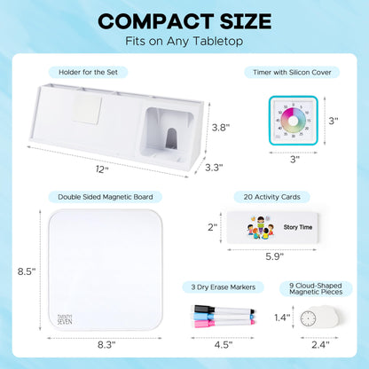 TWENTY5 SEVEN Visual Schedule for Kids, Autism Sensory Products for Classroom Home, Autism Learning Material Set for Autistic Children, Visual Sensory Toys for Boys and Girls, Pastel Rainbow