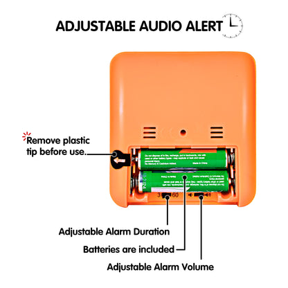 Visual Timer with Protective Case, 60-Minute Countdown Timer for Kids Autism ADHD Classroom Home Office, Countdown Clock for Teaching Work Meeting Time Management, Navy Blue/Colorful