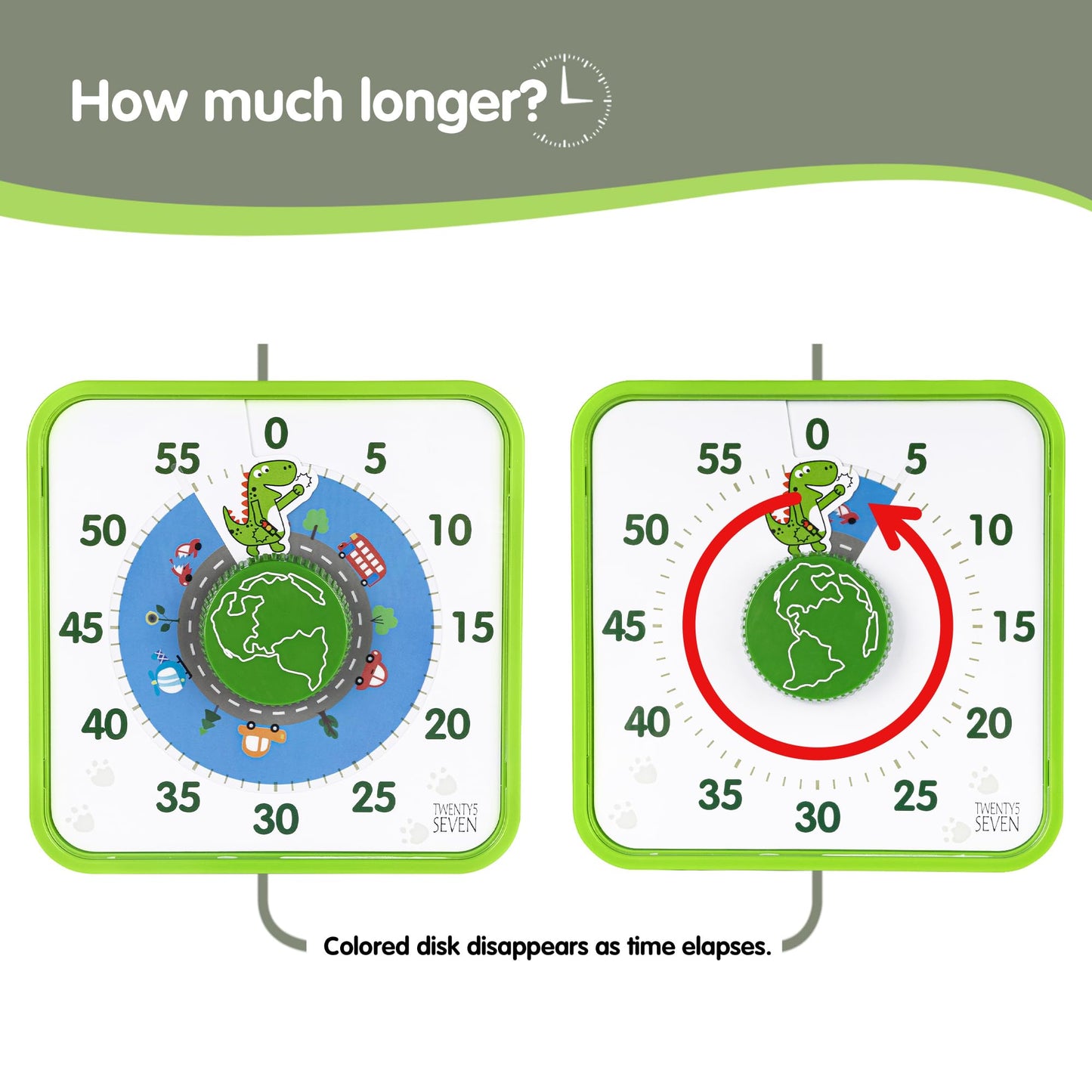 Visual Timer 7.5 inch, 60-Minute Countdown Timer for Kids Classroom Teaching Tool Office Meeting, Mechanical Countdown Clock for Exam Time Management Magnetic Kitchen Timer, Purple