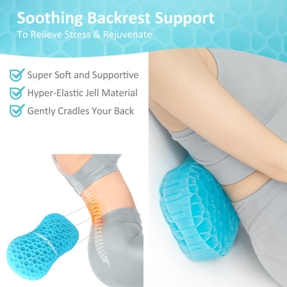 Bath Jello Gel Bath Pillow – Ergonomic Lumbar Support for Bathtub Comfort