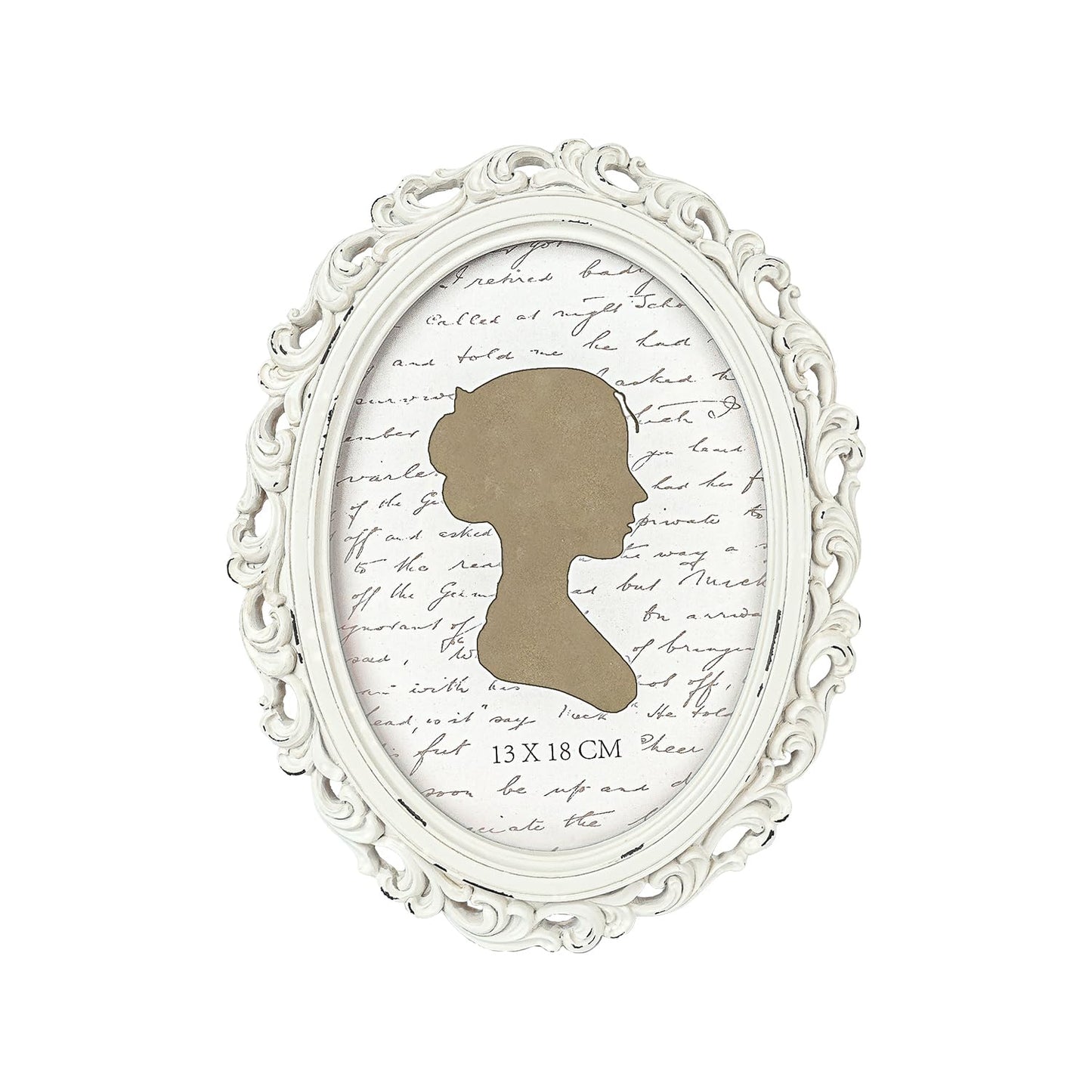 Sunlit Vintage Picture Frame 4x6 Inch, Oval Antique Photo Frames with Glass Front, Luxury Photo Display, Tabletop Wall Hanging, Gift Ideas, Golden Brown